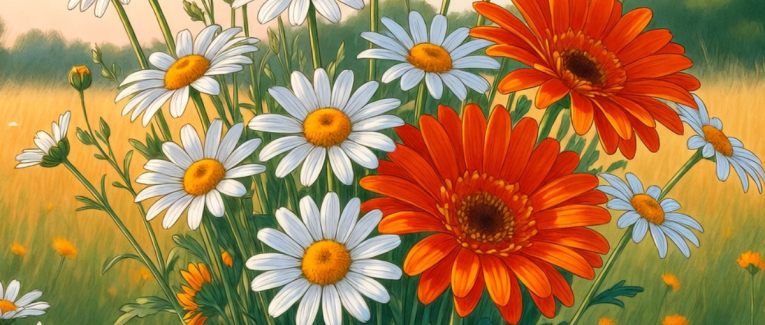 Un beau bouquet de fleur en partage