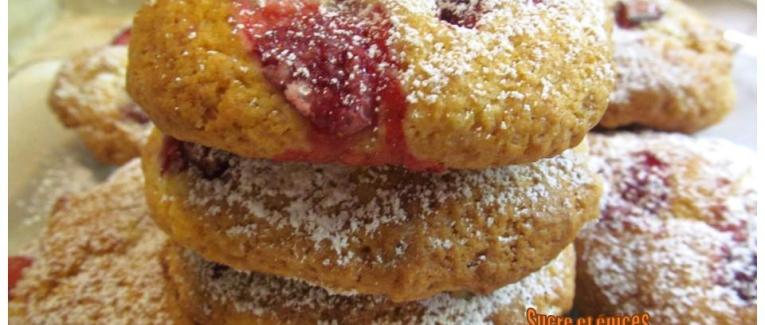 Cookies moelleux aux fraises
