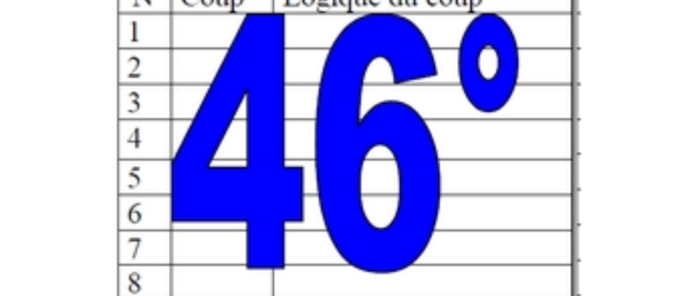 46° diagosudoku, avec la solution du quarante-cinquième