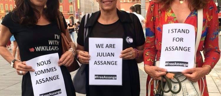 Rassemblement à Nice, 50ème Anniversaire de Julian Assange