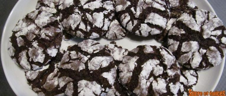 Biscuits craquelés au chocolat - Chocolate crinkle cookies