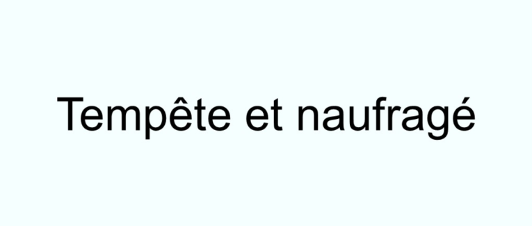 Tempête et naufragé