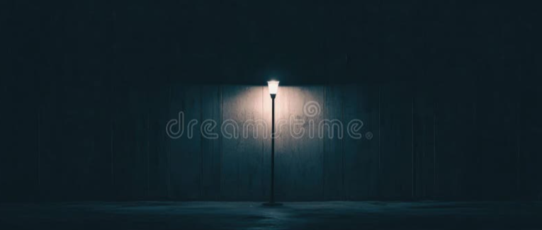 Un lampadaire dans la nuit