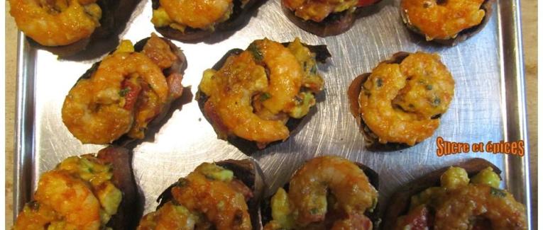Crostini avocat crevettes