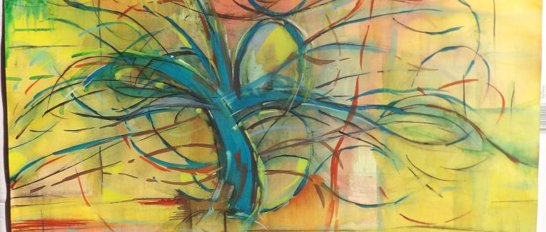 Autour des arbres peints par des artistes-peintres - d'après Piet Mondrian.