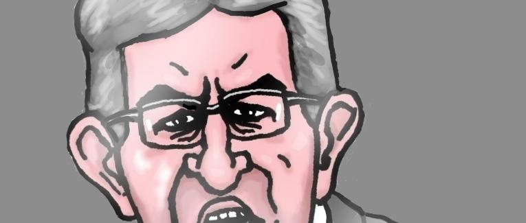 Mélenchon enfariné