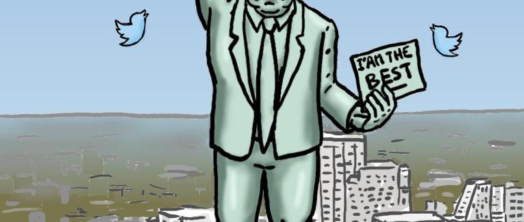 la statue de la débilité de Trump