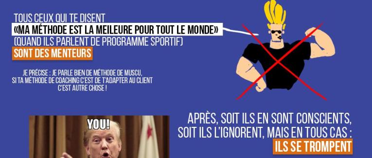 Tout le monde ne peut pas avoir exactement le même entraînement