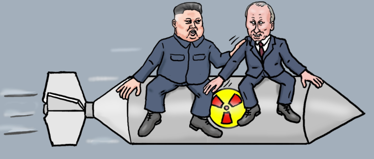 Poutine et Kim-Jong-un : copain-copain !