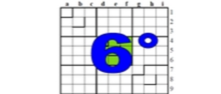 sixième centrosudoku, avec la solution du cinquième centrosudoku.