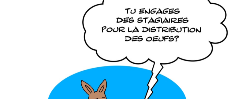 Stagiaire lapin de Pâques