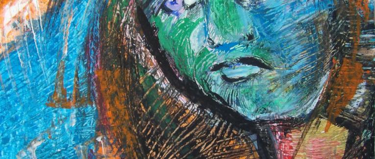 la violette - peinture au fil du temps - 1993