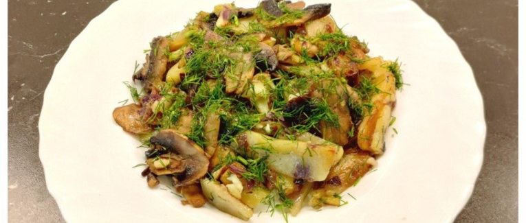 Pommes de terre sautées aux champignons
