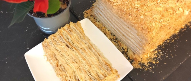 Gâteau Napoléon facile à la crème de pommes - Recette en vidéo
