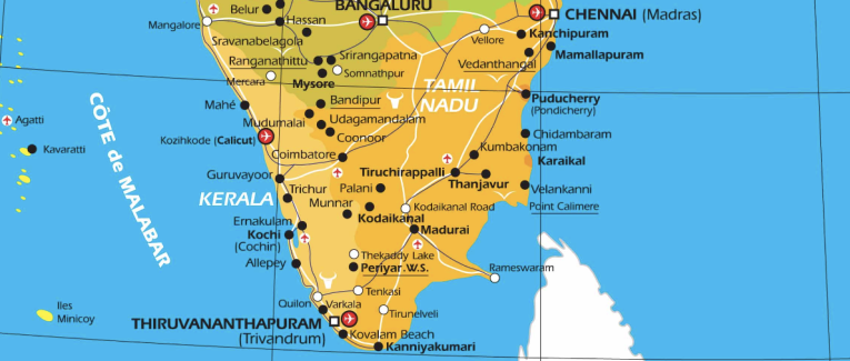 En partance pour l'Inde du Sud (Kerala, Tamil Nadu)