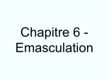 Chapitre 6 - Emasculation