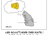 les sculptures des rats : le penseur de Rodin