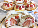 Choux aux fraises avec de la chantilly au mascarpone - Recette en vidéo 