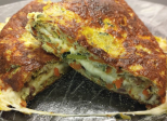 Omelette aux légumes et au fromage 