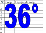 36° diagosudoku, avec la solution du trente-cinquième