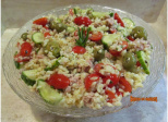 Salade de boulgour, thon et légumes