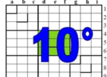 dixième centrosudoku, avec la solution du neuvième centrosudoku.