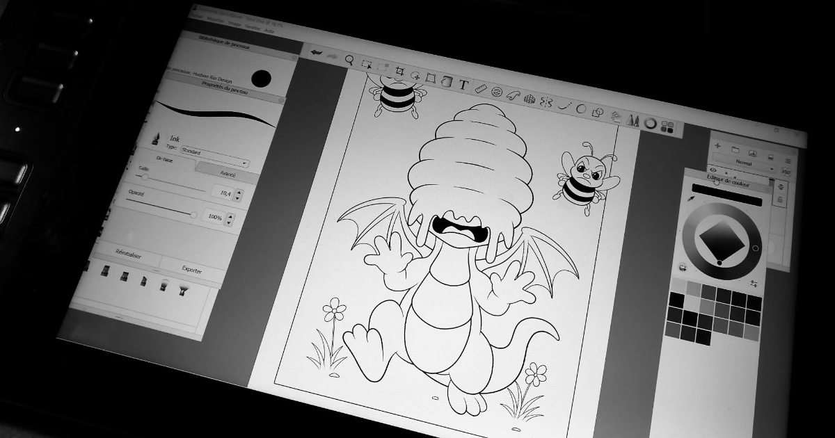 Mon premier livre à colorier : Une histoire de dragons.