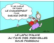 le lapin d'Alice au pays des merveilles sous pression