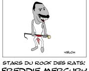 stars du rock des rats : Freddie Mercury