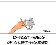 dessin de rat par un gaucher