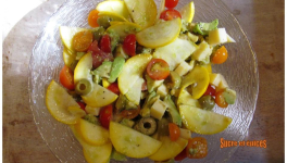 Salade de légumes aux olives et comté