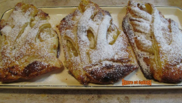 Feuilletés tressés aux poires et à la crème d'amandes