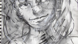 Ses mains en écharpe - jeux d'ombre et de lumière - 2018