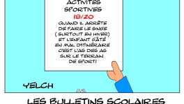 les bulletins scolaires de Jean-Paul Belmondo : activités sportives