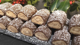 Biscuits mini-bûches de Noël - Recette en vidéo