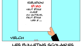 les bulletins scolaires de Fernandel : religion