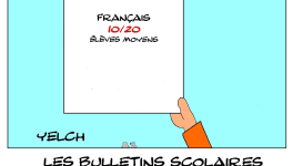 les bulletins scolaires d'Alain Delon : français