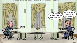 5 mètres séparent Poutine de  Macron