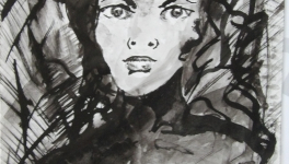 les seins blancs 2 - dessin jeux d'ombre et de lumière - 1992