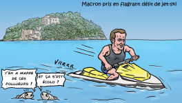 Macron en jet-ski