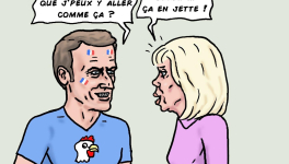 Macron supporter des Bleus au Qatar