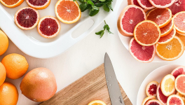 Crevettes aux suprêmes de pamplemousse