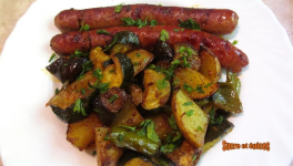 Chipolatas au four aux légumes et épices