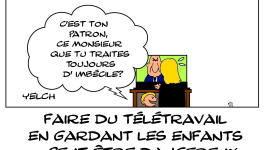 Faire du télétravail en gardant les enfants , ça peut être dangereux...   