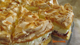 Gâteau allemand Himmelstorte aux framboises