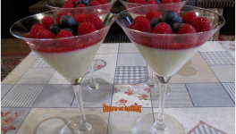 Panna cotta aux fruits rouges et chocolat blanc - Recette en vidéo
