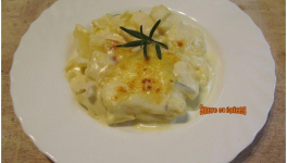 Gratin de pommes de terre au fromage de chèvre et romarin