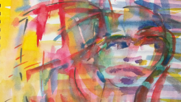 Un pas de côté - Aquarelle japonaise - 2018