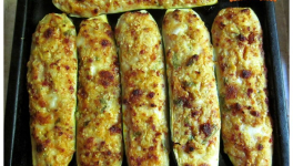 Courgettes farcies au chorizo et mozzarella