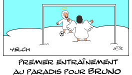 Bruno Martini , ancien gardien de but de l'équipe de France de football , au paradis